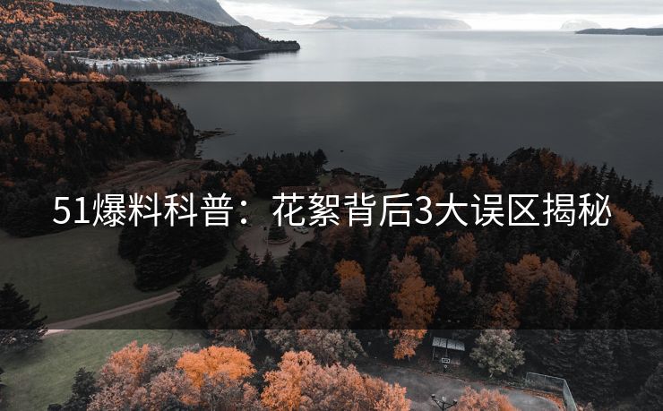 51爆料科普：花絮背后3大误区揭秘