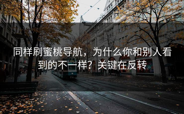 同样刷蜜桃导航，为什么你和别人看到的不一样？关键在反转